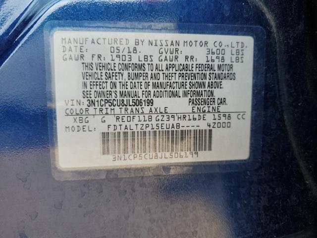 3N1CP5CU8JL506199 Nissan KICKS S