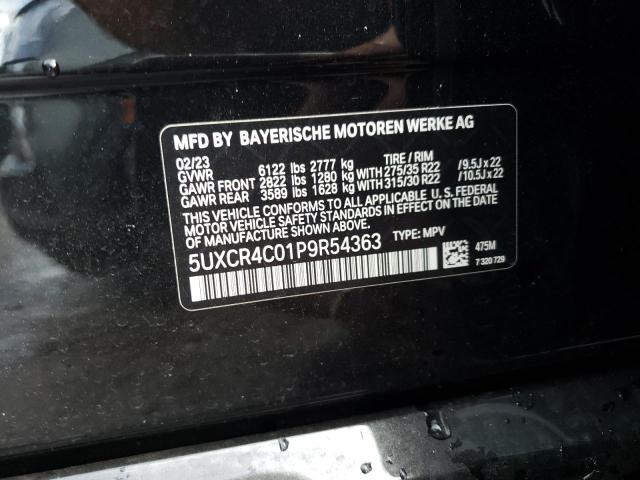 5UXCR4C01P9R54363 BMW X5 Sdrive 40i