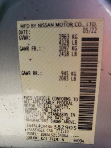 1N4BL4CV4NN382905 Nissan ALTIMA SR