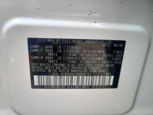 4S4BSANC7H3208703 Subaru Outback 2.5i Limited