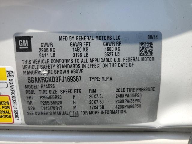 5GAKRCKD3FJ169367 Buick Enclave