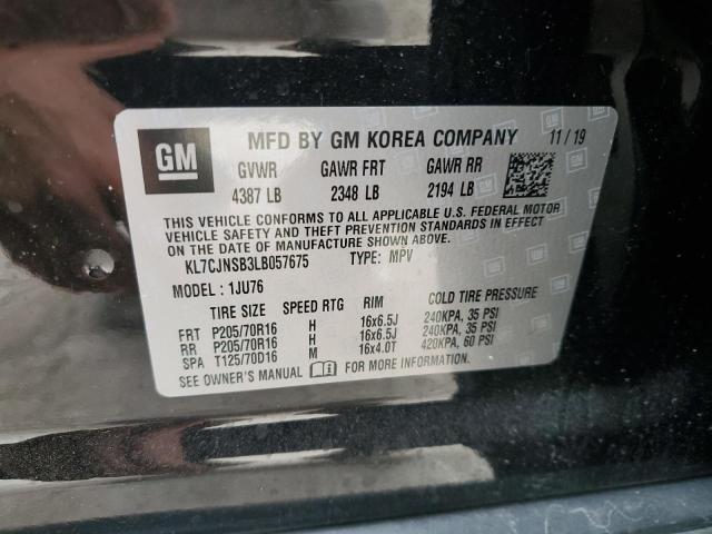 2020 CHEVROLET TRAX LS - KL7CJNSB3LB057675