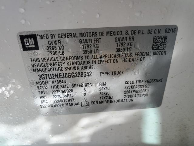 3GTU2NEJ0GG238642 GMC Sierra K1500 Slt