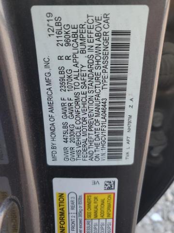 1HGCV1F31LA046443 | 2020 HONDA ACCORD SPO