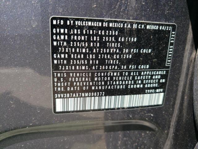 3VV3B7AX7NM096372 | 2022 VOLKSWAGEN TIGUAN SE