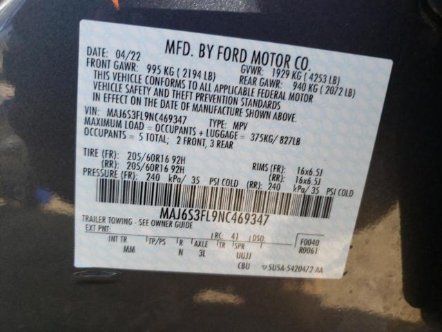 MAJ6S3FL9NC469347 Ford ECOSPORT S