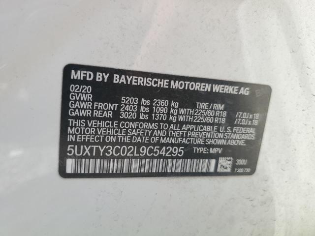 5UXTY3C02L9C54295 2020 BMW X3, photo no. 12