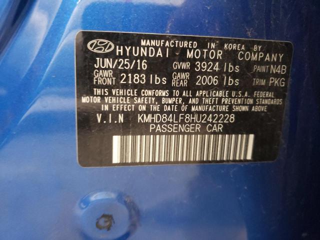 KMHD84LF8HU242228 Hyundai ELANTRA SE