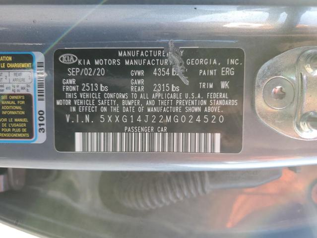 2021 Kia K5 Lxs VIN: 5XXG14J22MG024520 Lot: 65750823