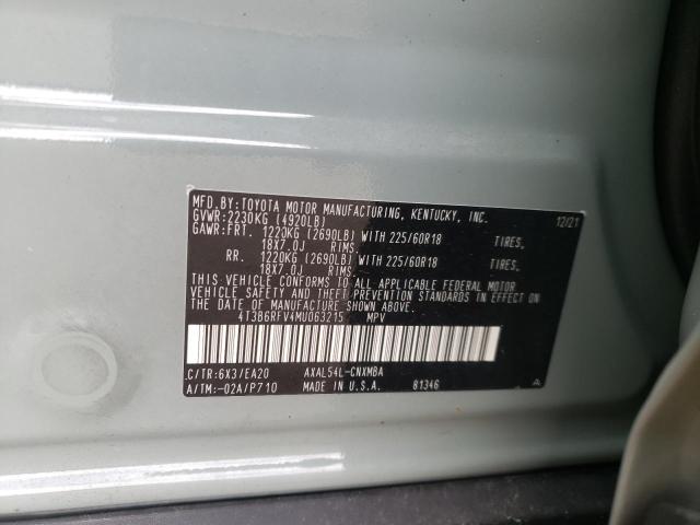 4T3B6RFV4MU063215 Toyota Rav4 Xle Premium