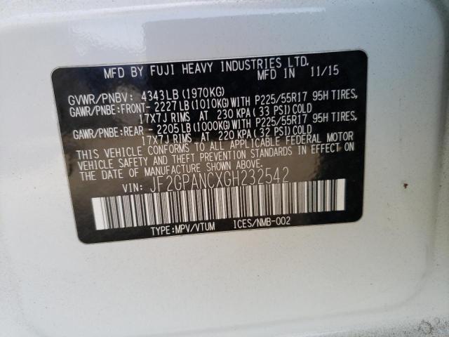 JF2GPANCXGH232542 Subaru Crosstrek Limited