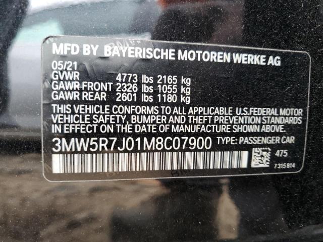 3MW5R7J01M8C07900 BMW 3 Series 330XI 10