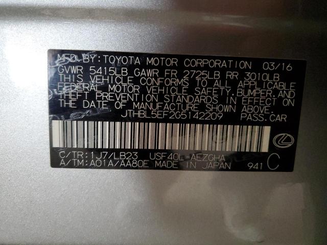 2016 LEXUS LS 460 - JTHBL5EF2G5142209