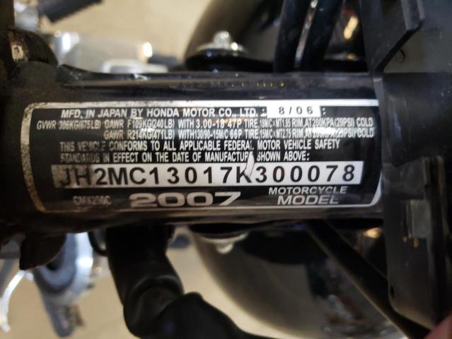2007 HONDA CMX250 C - JH2MC13017K300078