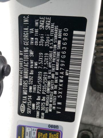 5XYKW4A79FG636980 KIA SORENTO SX