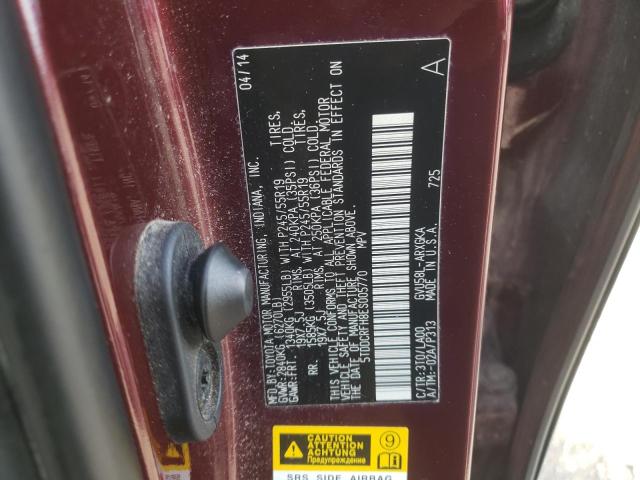 VIN 5TDDCRFH8ES005770 2014 Toyota Highlander, Hybri... no.13