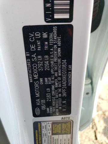 3KPF24ADXKE010834 KIA FORTE FE