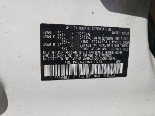 4S4BTGLDXM3127409 Subaru Outback Onyx Edition Xt