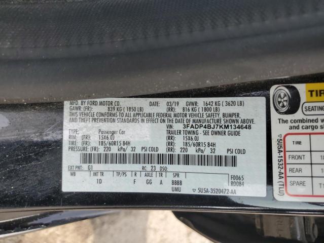3FADP4BJ7KM134648 Ford FIESTA SE