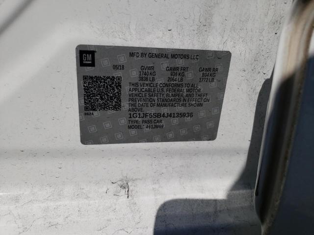 2018 CHEVROLET SONIC PREM - 1G1JF5SB4J4135936