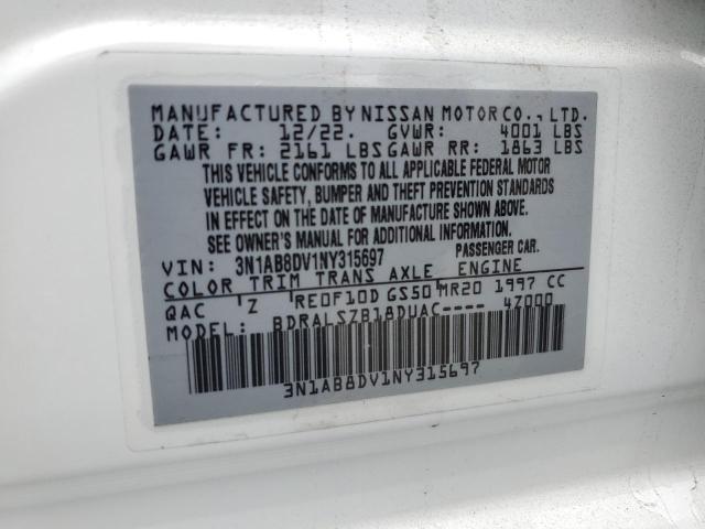 3N1AB8DV1NY315697 Nissan SENTRA SR