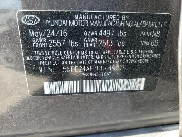 5NPE24AF3HH449276 Hyundai SONATA SE