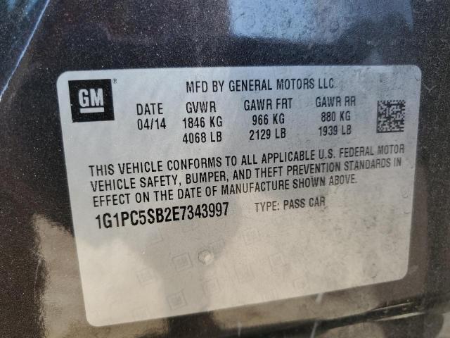 1G1PC5SB2E7343997 Chevrolet CRUZE LT