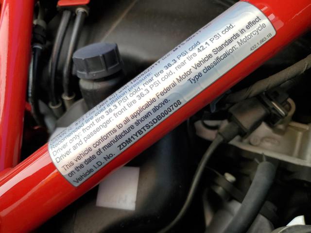 2013 DUCATI HYPERMOTAR ZDM1YBTS3DB000708