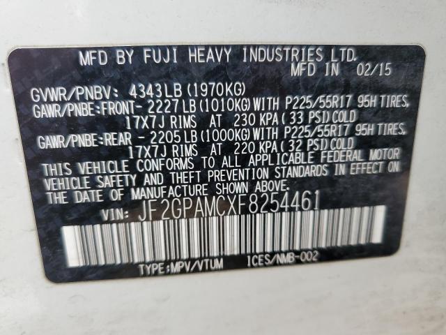 JF2GPAMCXF8254461 Subaru Xv Crosstrek 2.0 Limited