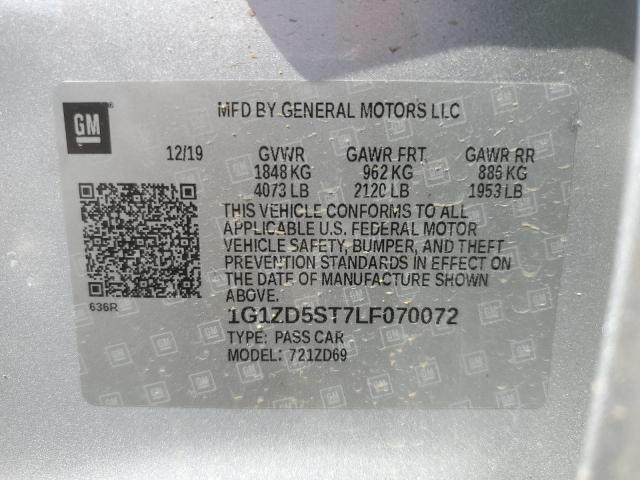 2020 CHEVROLET MALIBU LT - 1G1ZD5ST7LF070072