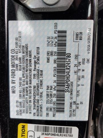 3FA6P0HD4LR245780 Ford Fusion SE 10