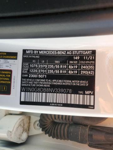 W1N0G8DB8NV339078 Mercedes-Benz GLC 300