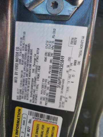 3FA6P0LUXHR305849 2017 FORD FUSION, photo no. 12