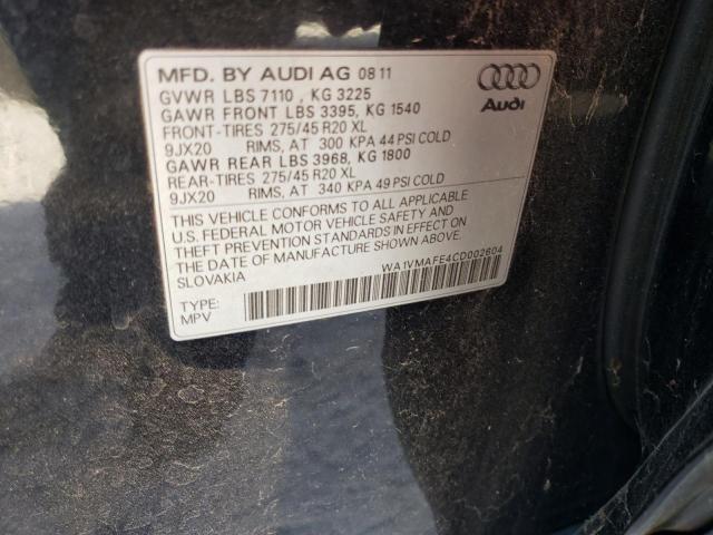 WA1VMAFE4CD002604 2012 AUDI Q7, photo no. 13