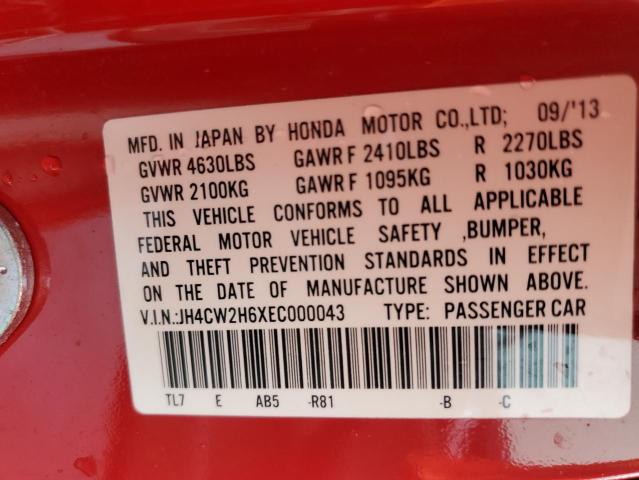 JH4CW2H6XEC000043 Acura Tsx Tech