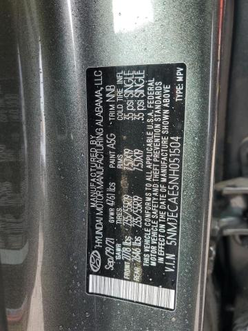 5NMJECAE5NH051504 Hyundai Tucson Limited