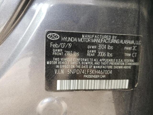 5NPD74LF3KH467004 Hyundai ELANTRA SE