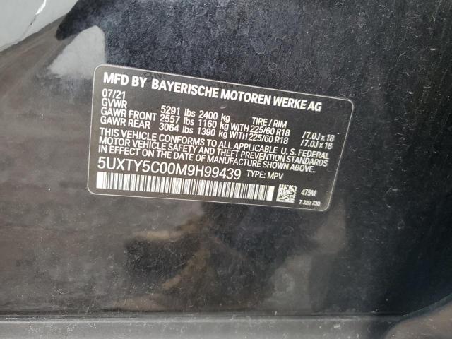 2021 BMW X3 xDrive30I VIN: 5UXTY5C00M9H99439 Lot: 64019353