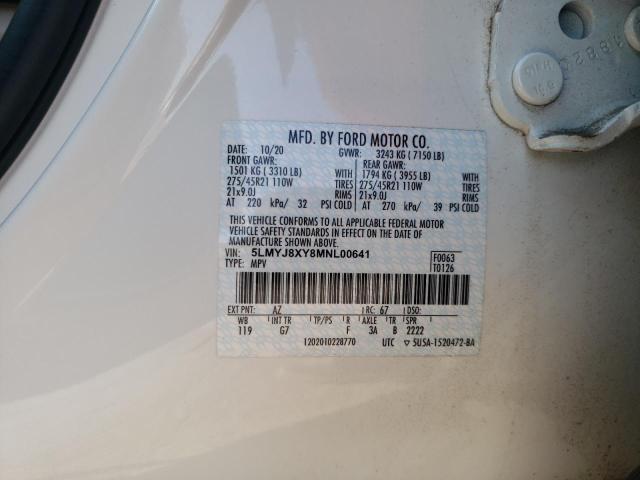 2021 LINCOLN AVIATOR GR 5LMYJ8XY8MNL00641