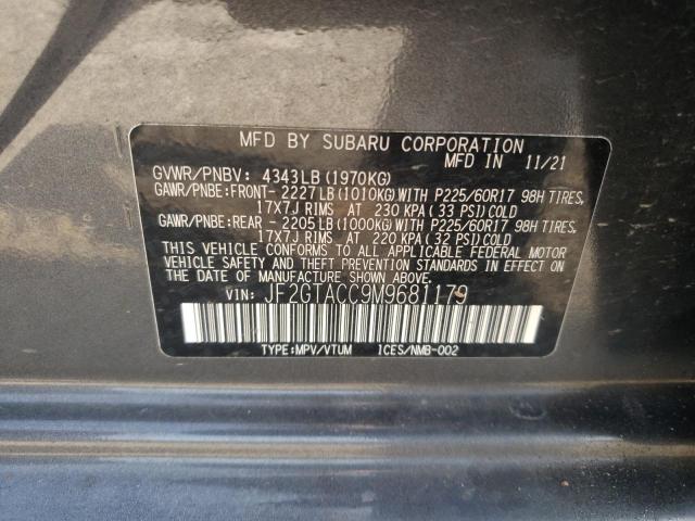 JF2GTACC9M9681179 Subaru Crosstrek Premium