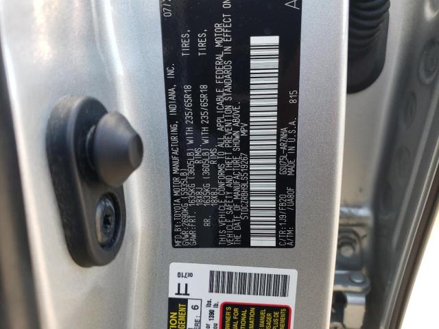 VIN 5TDCZRBH9LS519267 2020 Toyota Highlander, L no.13