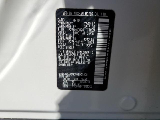 JN8AY2NC9H9501508 Nissan ARMADA SV