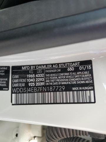 WDDSJ4EB7FN187729 Mercedes-Benz CLA 250