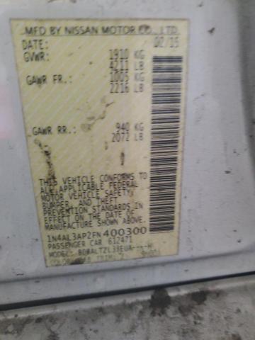 1N4AL3AP2FN400300 Nissan ALTIMA 2.5