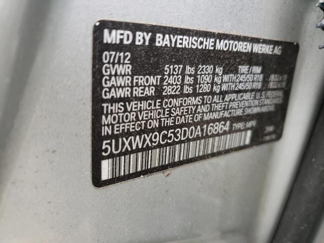 VIN 5UXWX9C53D0A16864 2013 BMW X3, Xdrive28I no.13