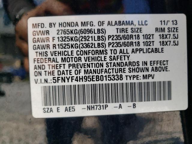 5FNYF4H95EB015338 Honda Pilot Touring
