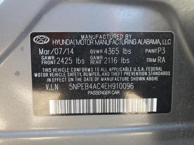 5NPEB4AC4EH910096 Hyundai SONATA GLS