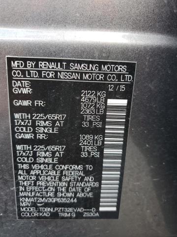 KNMAT2MV3GP635244 Nissan ROGUE S