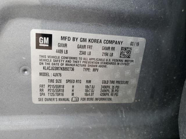 KL4CJGSM7KB892736 2019 BUICK ENCORE, photo no. 12