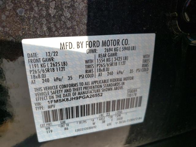 2023 FORD EXPLORER T - 1FMSK8JH9PGA26552